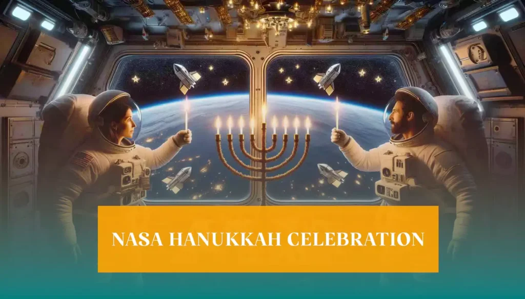 NASA Hanukkah Celebration felt Menorah - Jasmin Moghbelli