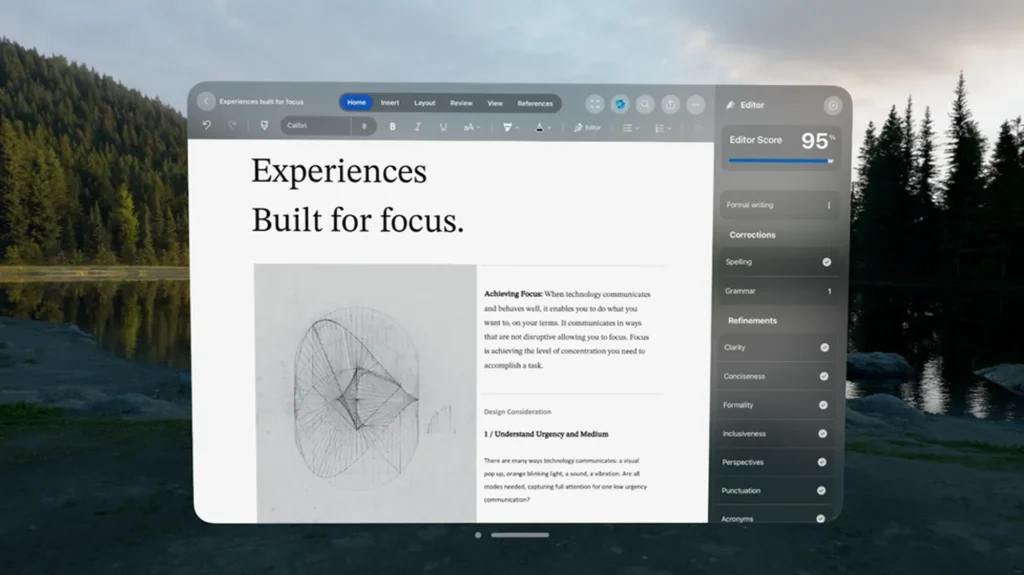 Microsoft 365 and More Come to Apple’s Vision Pro at Launch