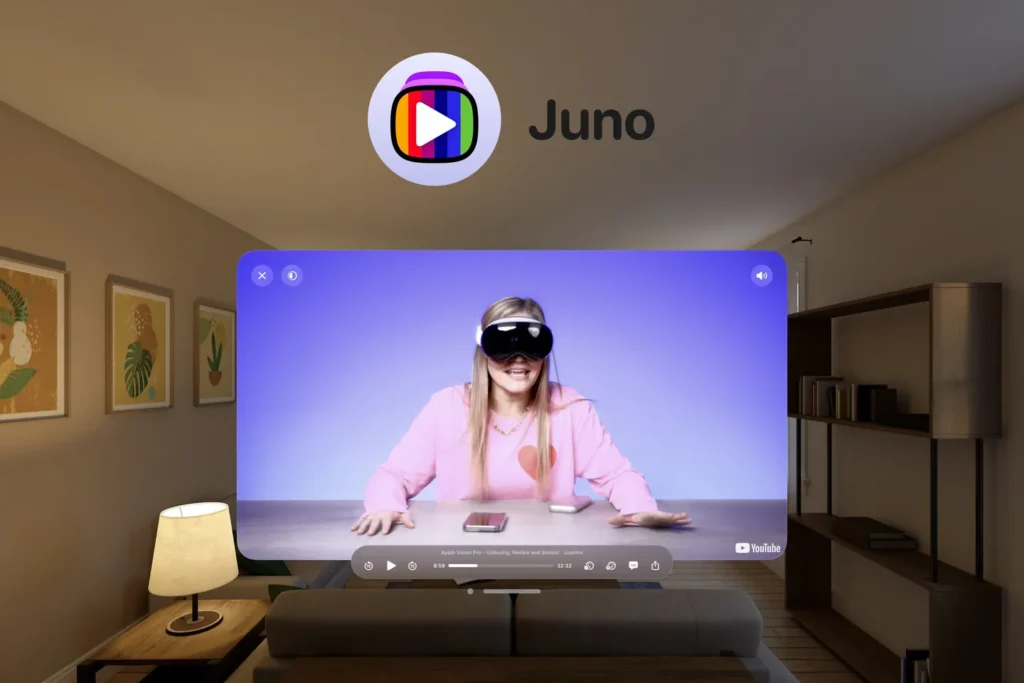 Juno brings YouTube on Apple Vision Pro, Overcoming Google's Denial